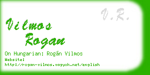 vilmos rogan business card